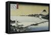 Evening Glow at Seta-Ando Hiroshige-Framed Stretched Canvas