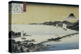 Evening Glow at Seta-Ando Hiroshige-Stretched Canvas