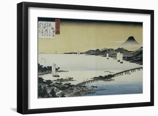 Evening Glow at Seta-Ando Hiroshige-Framed Giclee Print