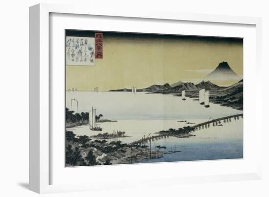 Evening Glow at Seta-Ando Hiroshige-Framed Giclee Print