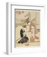 Evening Glow of the Lantern, after 1766-Suzuki Harunobu-Framed Giclee Print