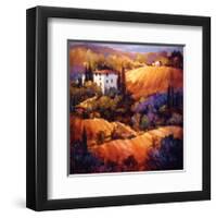 Evening Glow Tuscany-Nancy O'toole-Framed Art Print