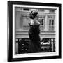 Evening Gown and Feathered Hat, 1960s-John French-Framed Giclee Print