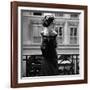 Evening Gown and Feathered Hat, 1960s-John French-Framed Giclee Print