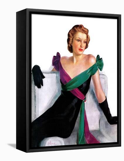 "Evening Gown,"May 21, 1938-Neysa Mcmein-Framed Stretched Canvas