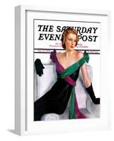 "Evening Gown," Saturday Evening Post Cover, May 21, 1938-Neysa Mcmein-Framed Giclee Print