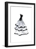 Evening Gown with Ruffles-Tina Amico-Framed Art Print
