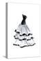 Evening Gown with Ruffles-Tina Amico-Stretched Canvas