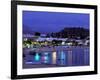 Evening Harbor View, Stoupa, Messina, Peloponnese, Greece-Walter Bibikow-Framed Photographic Print