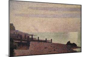 Evening, Honfleur-Georges Seurat-Mounted Art Print