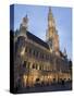 Evening, Hotel De Ville, Grand Place, Brussels, Belgium, Europe-Martin Child-Stretched Canvas