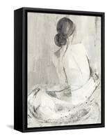 Evening I Neutral-Albena Hristova-Framed Stretched Canvas