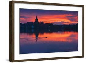 Evening Impression at the Schulsee in Mšlln-Thomas Ebelt-Framed Photographic Print