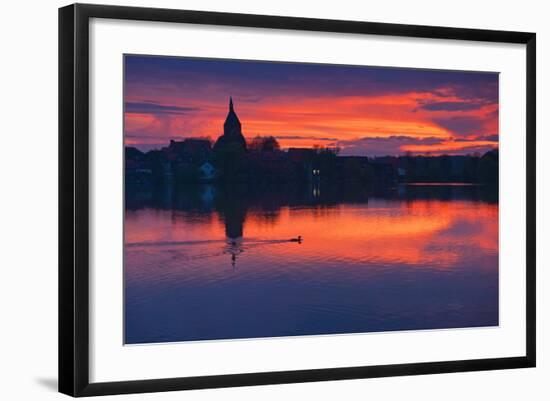 Evening Impression at the Schulsee in Mšlln-Thomas Ebelt-Framed Photographic Print