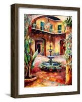 Evening in a Courtyard-Diane Millsap-Framed Art Print