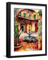 Evening in a Courtyard-Diane Millsap-Framed Art Print