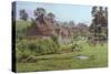 Evening in Arlington Row, Bibury, Gloucestershire-Newton Bennett-Stretched Canvas