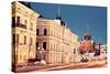Evening in Helsinki - View from Market Square-benkrut-Stretched Canvas