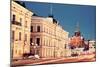 Evening in Helsinki - View from Market Square-benkrut-Mounted Photographic Print