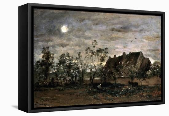 Evening in Honfleur, 1860S-Charles François Daubigny-Framed Stretched Canvas