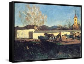 Evening in March-Karoly Ferenczy-Framed Stretched Canvas