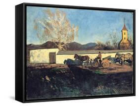 Evening in March-Karoly Ferenczy-Framed Stretched Canvas