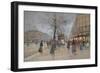 Evening in the Opera Quartier of the Grands Boulevards, Early 20th Century]-Luigi Loir-Framed Giclee Print