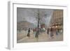 Evening in the Opera Quartier of the Grands Boulevards, Early 20th Century]-Luigi Loir-Framed Giclee Print