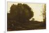 Evening in the Valley, 1852-Jean Baptiste Camille Corot-Framed Giclee Print