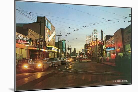 Evening in Tijuana, Mexico, Fifties-null-Mounted Art Print