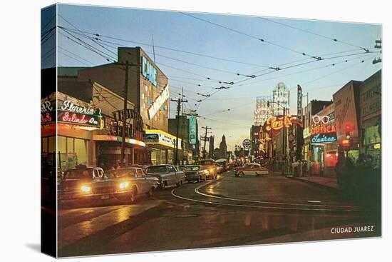 Evening in Tijuana, Mexico, Fifties-null-Stretched Canvas