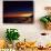 Evening Italian Coast Landscape View. Orange Sunset and Dark Sky. Big Size Oil Painting Fine Art. M-AnnArtModern-Framed Stretched Canvas displayed on a wall