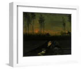 Evening Landscape II-Vincent van Gogh-Framed Giclee Print