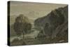 Evening, Landscape, with Cottage and River-George The Younger Barret-Stretched Canvas