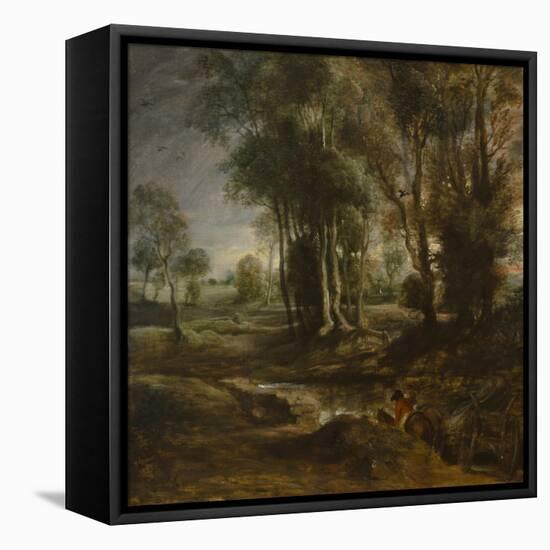 Evening Landscape with Timber Wagon, 1630-1640-Peter Paul Rubens-Framed Stretched Canvas