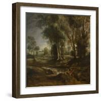 Evening Landscape with Timber Wagon, 1630-1640-Peter Paul Rubens-Framed Giclee Print