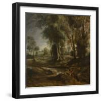 Evening Landscape with Timber Wagon, 1630-1640-Peter Paul Rubens-Framed Giclee Print