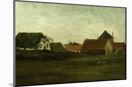 Evening Landscape-Vincent van Gogh-Mounted Giclee Print
