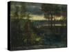 Evening Landscape-Gustave Courbet-Stretched Canvas