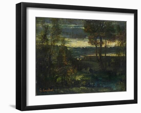 Evening Landscape-Gustave Courbet-Framed Giclee Print