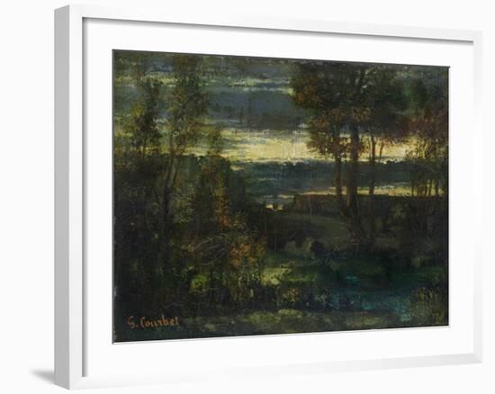 Evening Landscape-Gustave Courbet-Framed Giclee Print