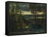 Evening Landscape-Gustave Courbet-Framed Stretched Canvas