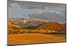 Evening last light San Juan Mountains autumn colors off of Owl Road near Ridgway, Colorado.-Darrell Gulin-Mounted Photographic Print