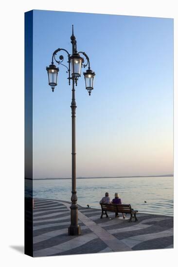 Evening, Lazise, Lake Garda, Italian Lakes, Lombardy, Italy, Europe-James Emmerson-Stretched Canvas
