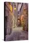 Evening Light Along a Back Alley of Assisi-Terry Eggers-Stretched Canvas