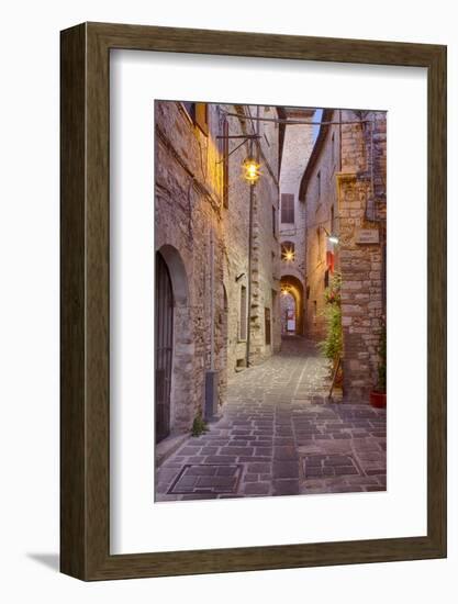 Evening Light Along a Back Alley of Assisi-Terry Eggers-Framed Photographic Print