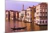 Evening light and gondola on the Grand Canal, Venice, Veneto, Italy-Russ Bishop-Mounted Premium Photographic Print