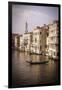 Evening light and gondola on the Grand Canal, Venice, Veneto, Italy-Russ Bishop-Framed Photographic Print