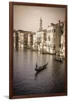 Evening light and gondolas on the Grand Canal, Venice, Veneto, Italy-Russ Bishop-Framed Photographic Print