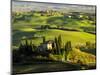 Evening Light at the Belvedere House Surrounded by Winter Wheat in Southern Tuscany-Terry Eggers-Mounted Photographic Print